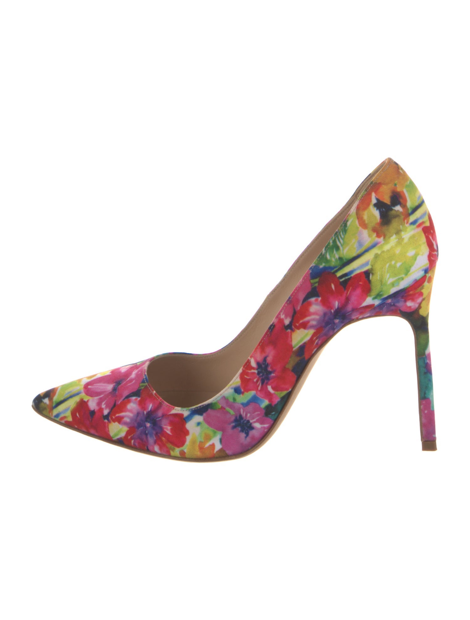 Manolo Blahnik Floral Print Pumps