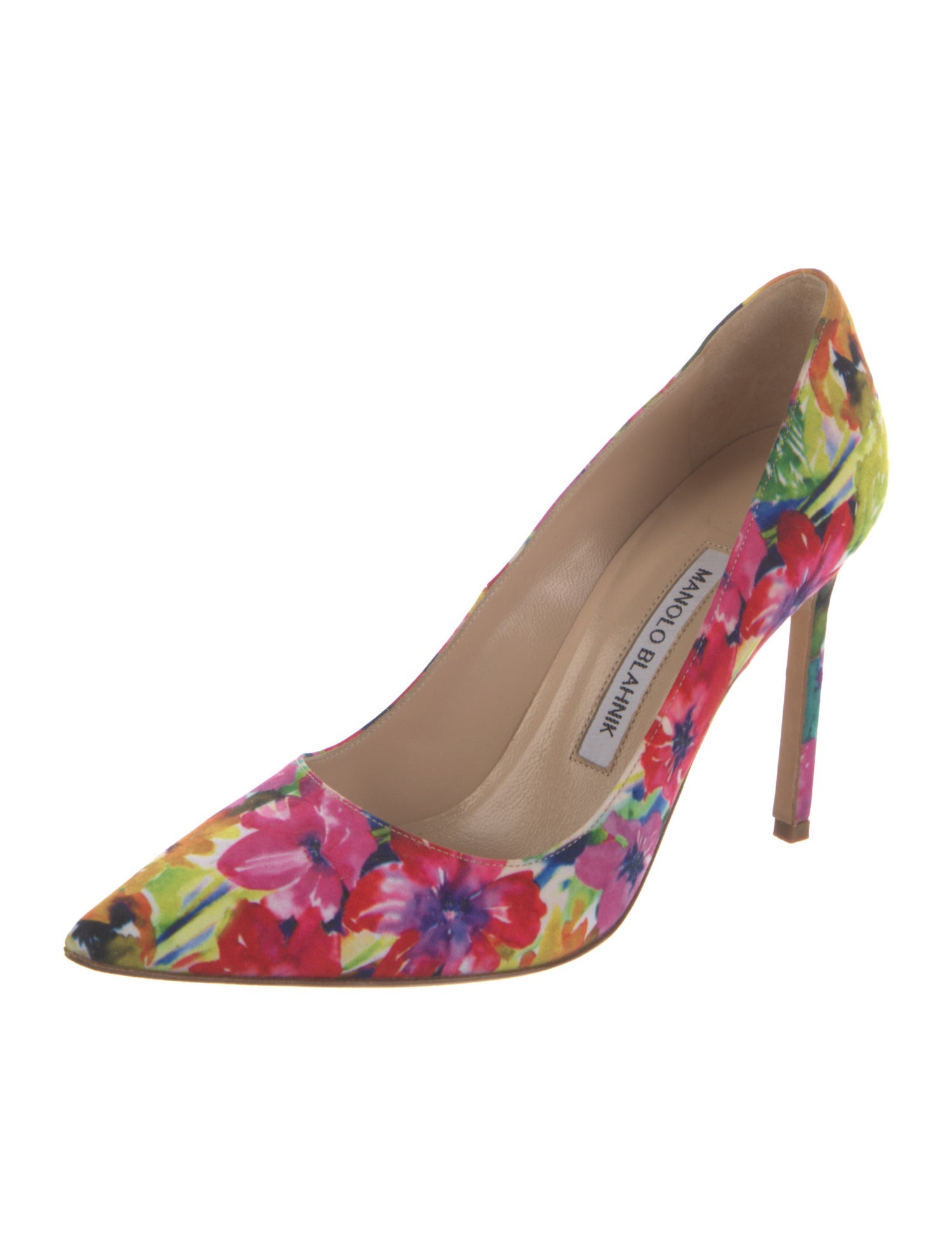 Manolo Blahnik Floral Print Pumps