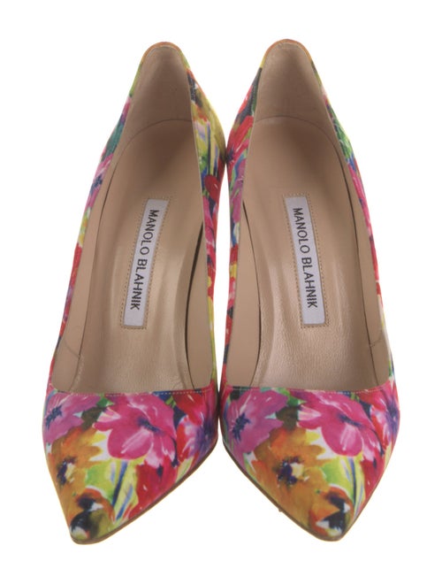 Manolo Blahnik Floral Print Pumps