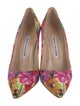 Manolo Blahnik Floral Print Pumps