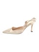Manolo Blahnik Satin Slingback Pumps