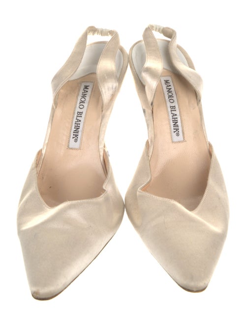 Manolo Blahnik Satin Slingback Pumps