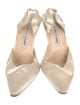 Manolo Blahnik Satin Slingback Pumps