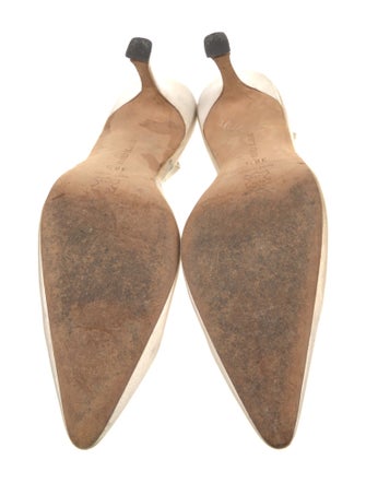 Manolo Blahnik Satin Slingback Pumps