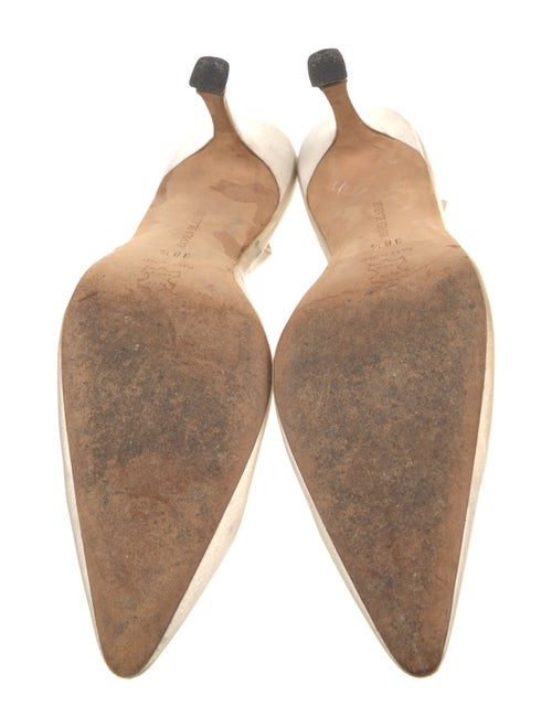 Manolo Blahnik Satin Slingback Pumps