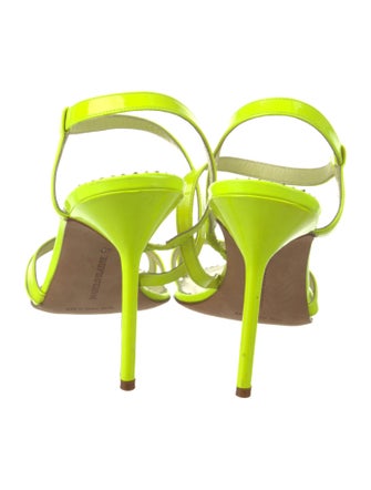 Manolo Blahnik Patent Leather Slingback Sandals