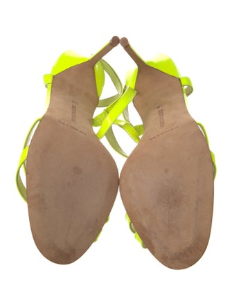 Manolo Blahnik Patent Leather Slingback Sandals