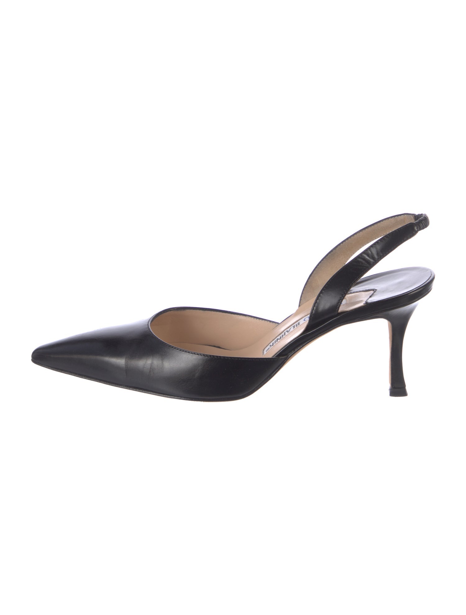 Manolo Blahnik Leather Slingback Pumps