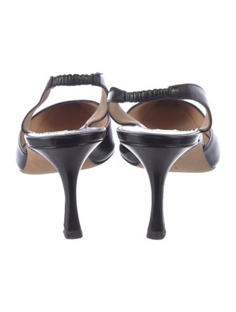 Manolo Blahnik Leather Slingback Pumps