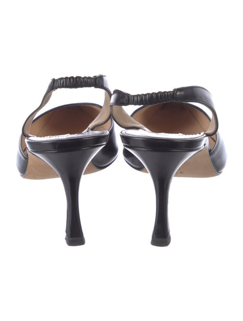 Manolo Blahnik Leather Slingback Pumps