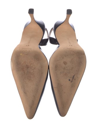 Manolo Blahnik Leather Slingback Pumps