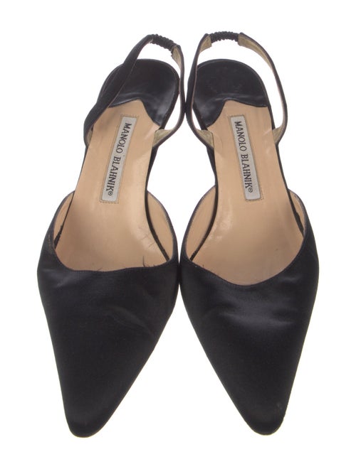 Manolo Blahnik Satin Slingback Pumps
