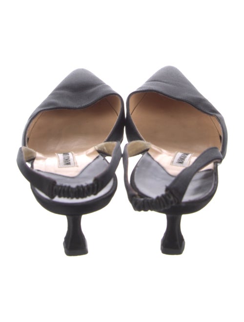 Manolo Blahnik Satin Slingback Pumps