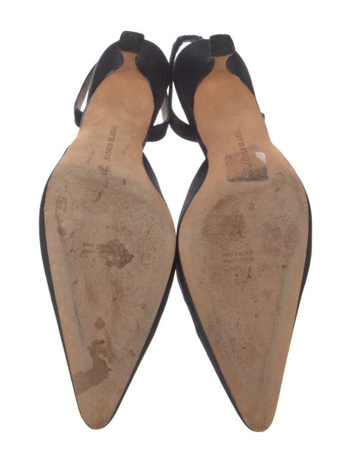 Manolo Blahnik Satin Slingback Pumps