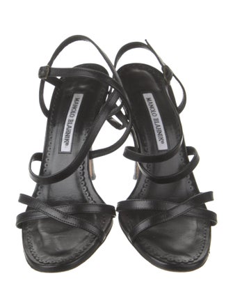 Manolo Blahnik Leather Slingback Sandals