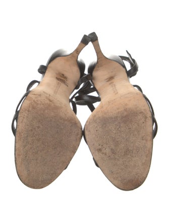 Manolo Blahnik Leather Slingback Sandals