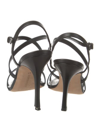 Manolo Blahnik Leather Slingback Sandals