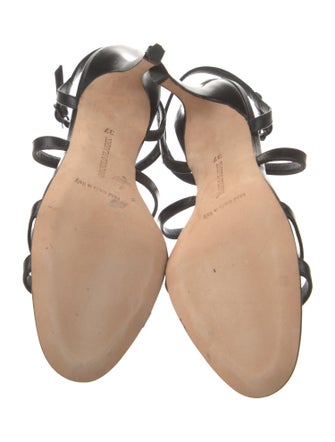 Manolo Blahnik Leather Slingback Sandals