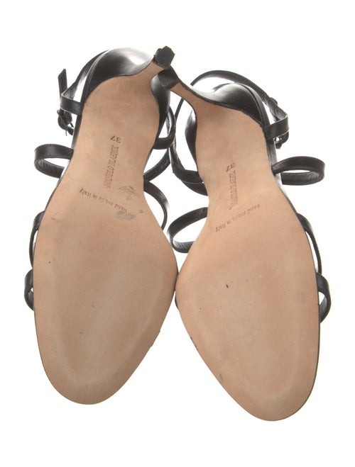 Manolo Blahnik Leather Slingback Sandals