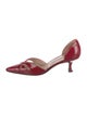Manolo Blahnik Patent Leather Cutout Accent D'Orsay Pumps
