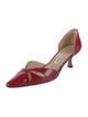 Manolo Blahnik Patent Leather Cutout Accent D'Orsay Pumps