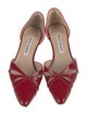 Manolo Blahnik Patent Leather Cutout Accent D'Orsay Pumps