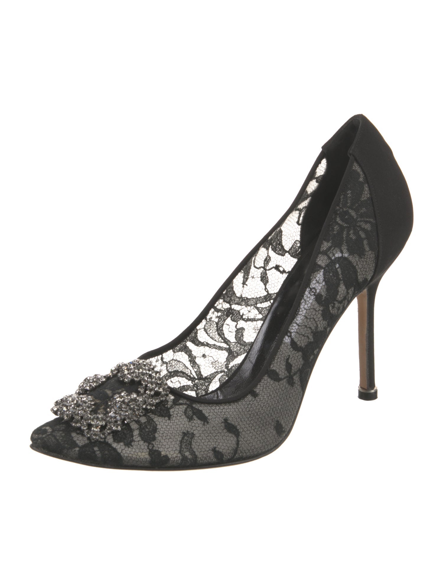 Manolo Blahnik Lace Lace Pattern Pumps