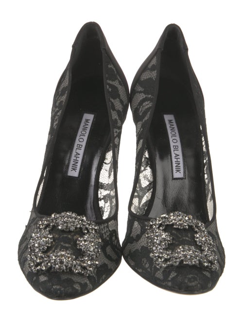 Manolo Blahnik Lace Lace Pattern Pumps