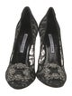 Manolo Blahnik Lace Lace Pattern Pumps