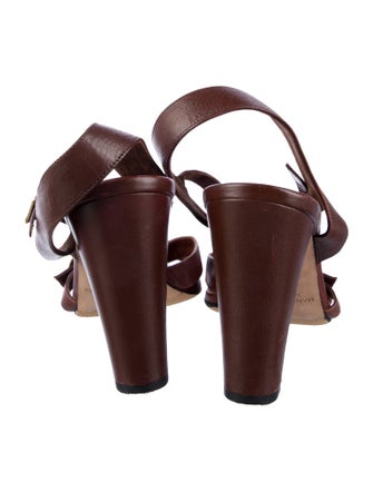 Manolo Blahnik Leather Slingback Sandals
