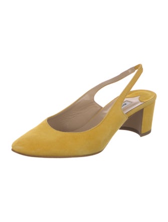 Manolo Blahnik Suede Slingback Pumps