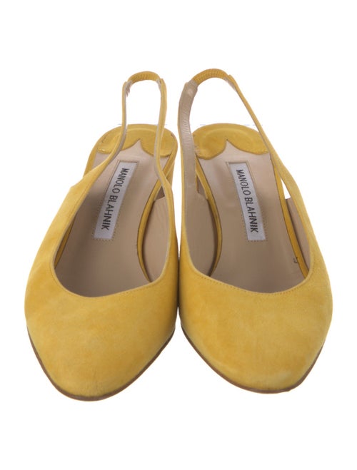 Manolo Blahnik Suede Slingback Pumps