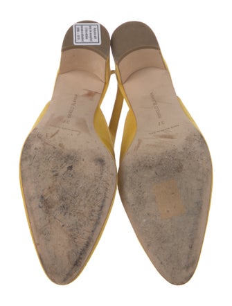 Manolo Blahnik Suede Slingback Pumps