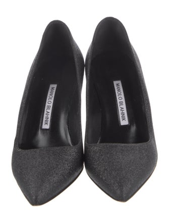 Manolo Blahnik Glitter Glitter Accents Pumps