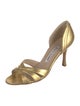 Manolo Blahnik Leather D'Orsay Pumps
