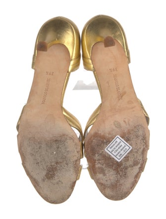 Manolo Blahnik Leather D'Orsay Pumps