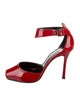 Manolo Blahnik Patent Leather Lasercut Accents D'Orsay Pumps