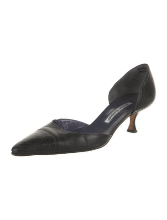 Manolo Blahnik Leather D'Orsay Pumps