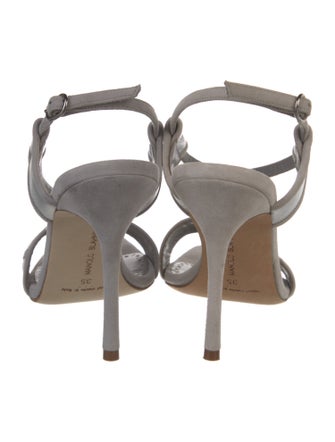 Manolo Blahnik Suede Slingback Sandals