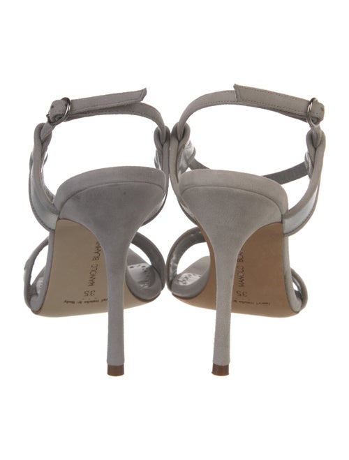 Manolo Blahnik Suede Slingback Sandals