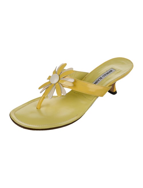 Manolo Blahnik Patent Leather Slides