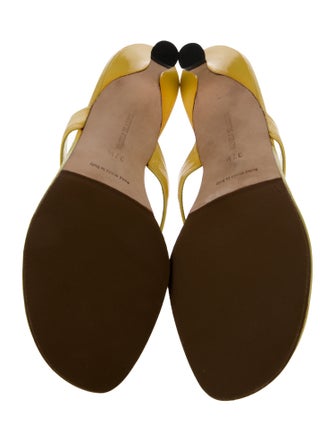 Manolo Blahnik Patent Leather Slides