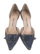 Manolo Blahnik Snakeskin Animal Print D'Orsay Pumps