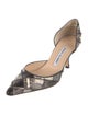 Manolo Blahnik Snakeskin Animal Print D'Orsay Pumps