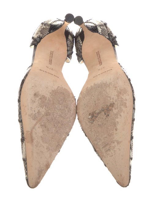 Manolo Blahnik Snakeskin Animal Print D'Orsay Pumps