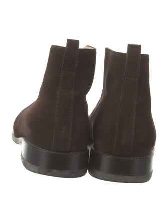 Manolo Blahnik Suede Lace-Up Boots