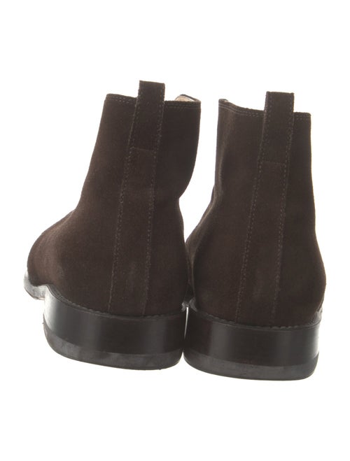 Manolo Blahnik Suede Lace-Up Boots