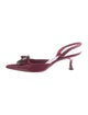 Manolo Blahnik Leather Bow Accents Slingback Pumps