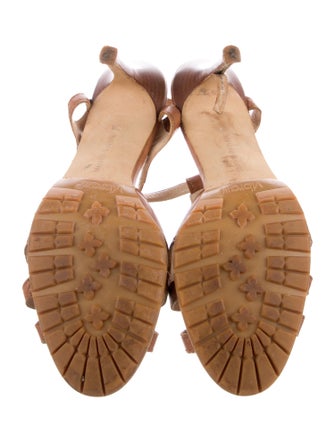 Manolo Blahnik Leather T-Strap Sandals