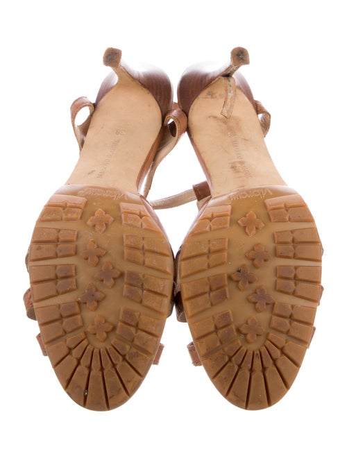 Manolo Blahnik Leather T-Strap Sandals